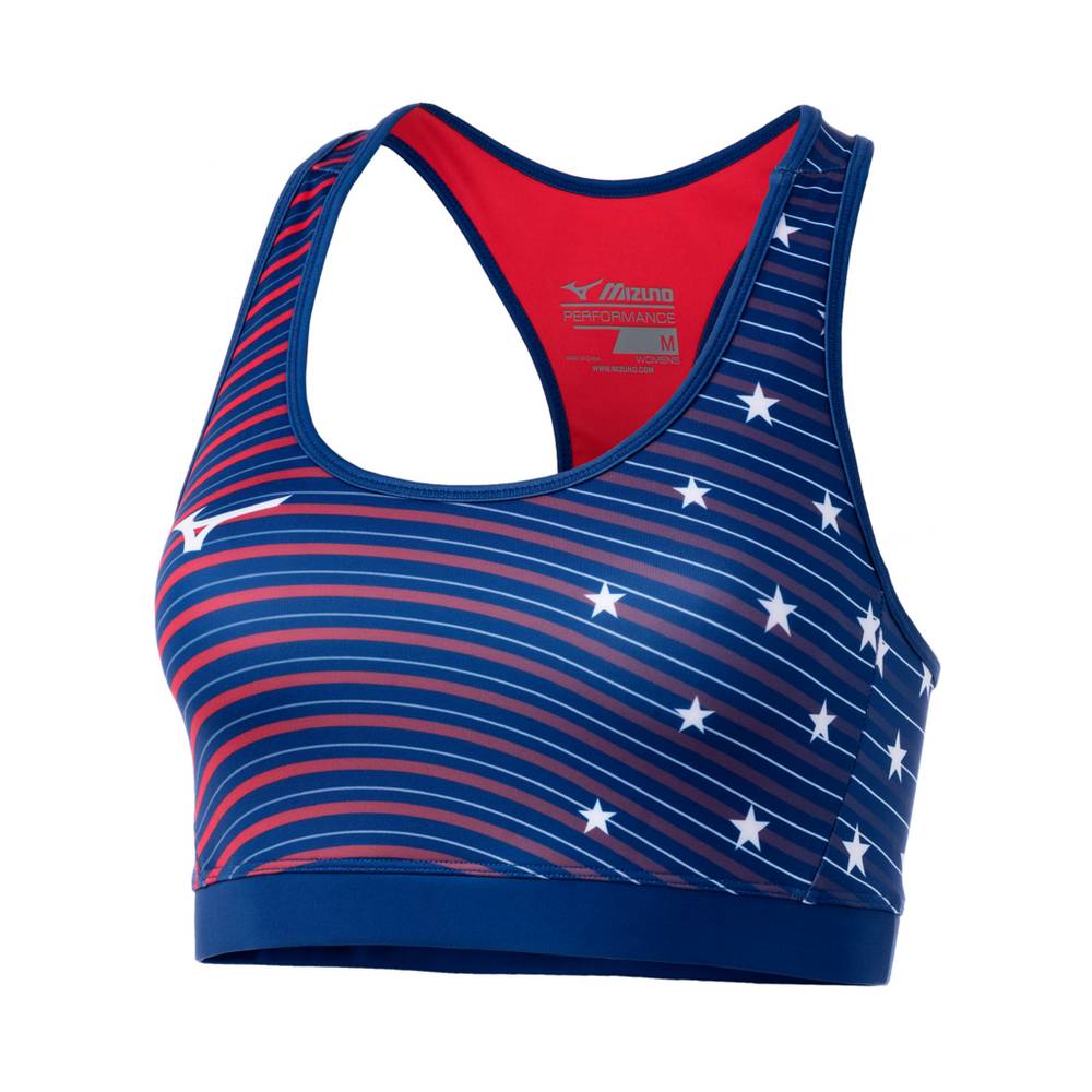 Sujetador Deportivo Mizuno Patriotic Mujer Azul Marino Outlet NXYG-73501